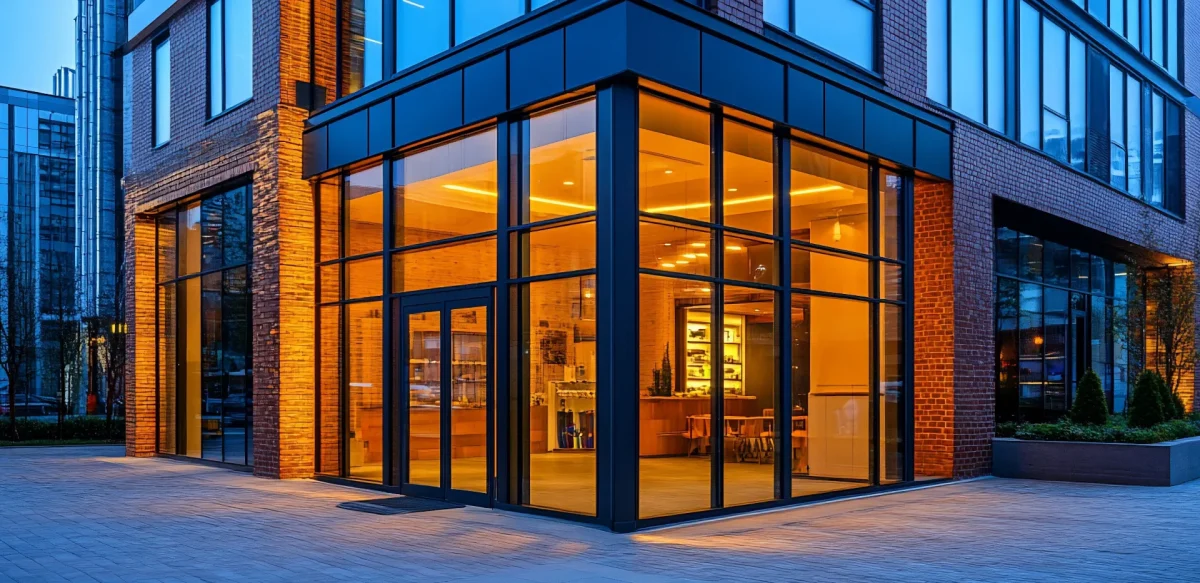 Aluminium doors shop fronts